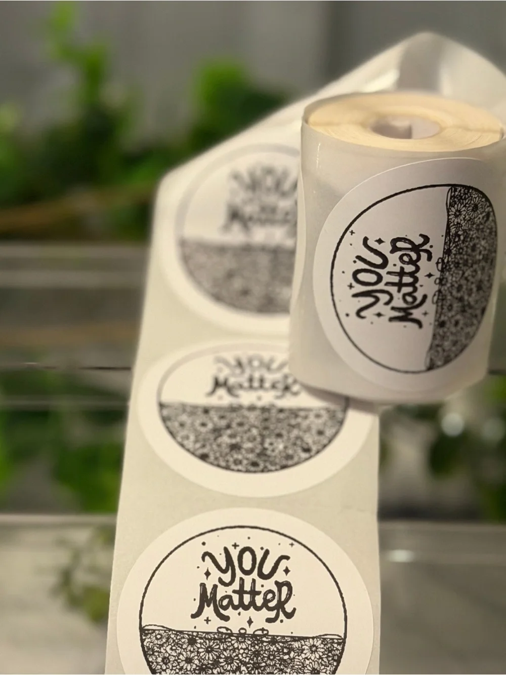 You Matter Floral Encouragement Stickers 2 Inch Round Labels 200 Pack